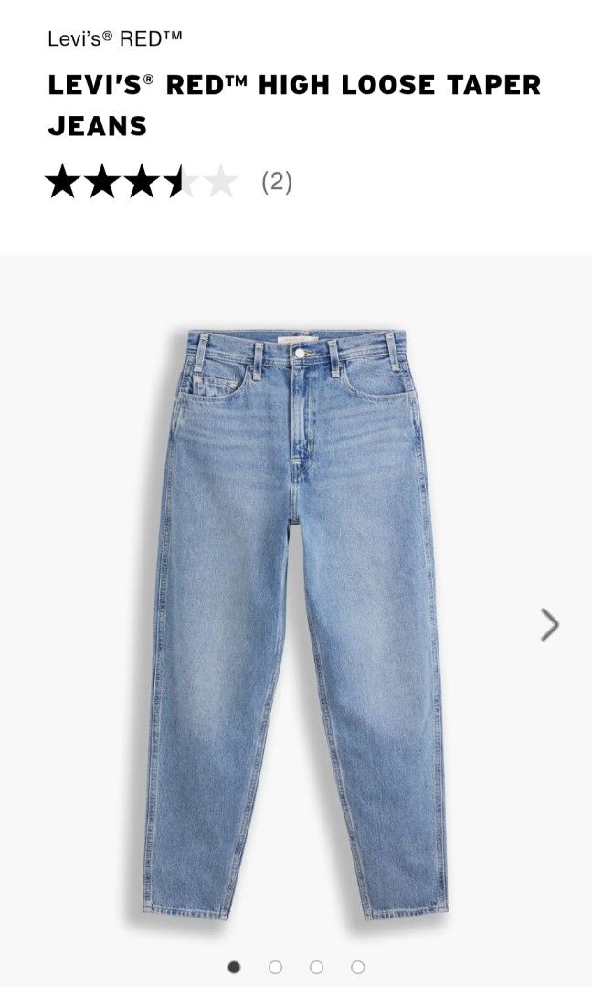 LEVI'S RED HIGH LOOSE TAPER JEANS (Category: Jeans) located in Quezon City. Submitted by declutteritemsxx (Listing ID 1409547008, Image 2). Description: .