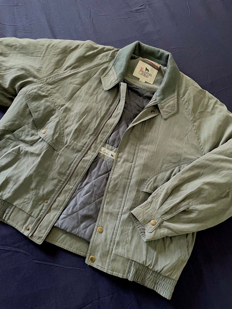 Mens Valentino Coupeau Jacket (Category: Coats, Jackets and Outerwear) located in Makati City. Submitted by ryank21 (Listing ID 1409520183, Image 1). Description: Valentino Coupeau Jacket for Men Brand: Valentino Coupeau Size: Medium Color: Muted Blue Green Condition: Used few times Location: Makati City.