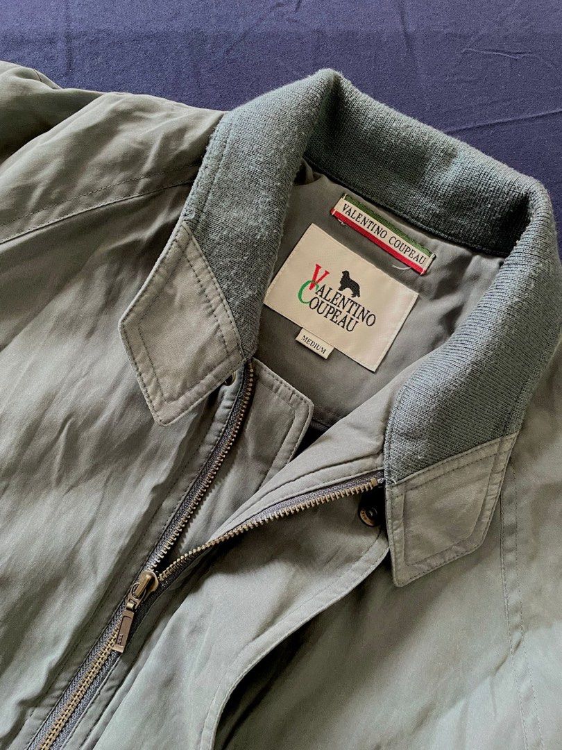 Mens Valentino Coupeau Jacket (Category: Coats, Jackets and Outerwear) located in Makati City. Submitted by ryank21 (Listing ID 1409520183, Image 2). Description: Valentino Coupeau Jacket for Men Brand: Valentino Coupeau Size: Medium Color: Muted Blue Green Condition: Used few times Location: Makati City.