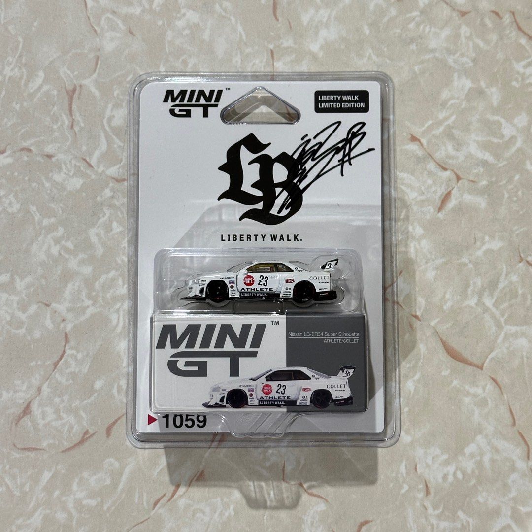 MINI GT LB-ER34 Super Silhouette 加藤涉親簽, 興趣及遊戲, 玩具