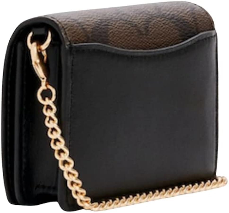 Mini Wallet On A Chain (Category: Luxury Bags & Wallets) located in Quezon. Submitted by achicoco (Listing ID 1409530994, Image 3). Description: - Authentic Coach wallet - Signature Walnut/Black- Brown Pattern - Gold chain strap - Black interior - Bought it sa Hawaii, USA - Last Price: 3800 PM FOR PICTURES .
