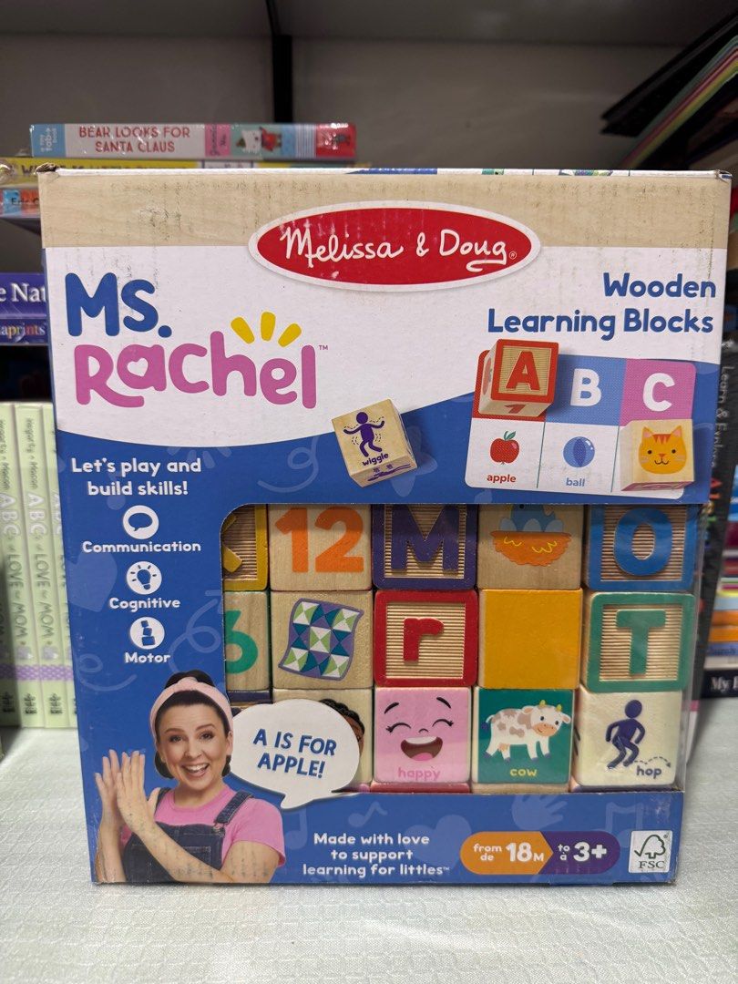 Ms. Rachel wooden learning blocks (Category: Educational & Learning Toys) located in Caloocan City. Submitted by anwylls_little_corner (Listing ID 1409508929, Image 1). Description: .