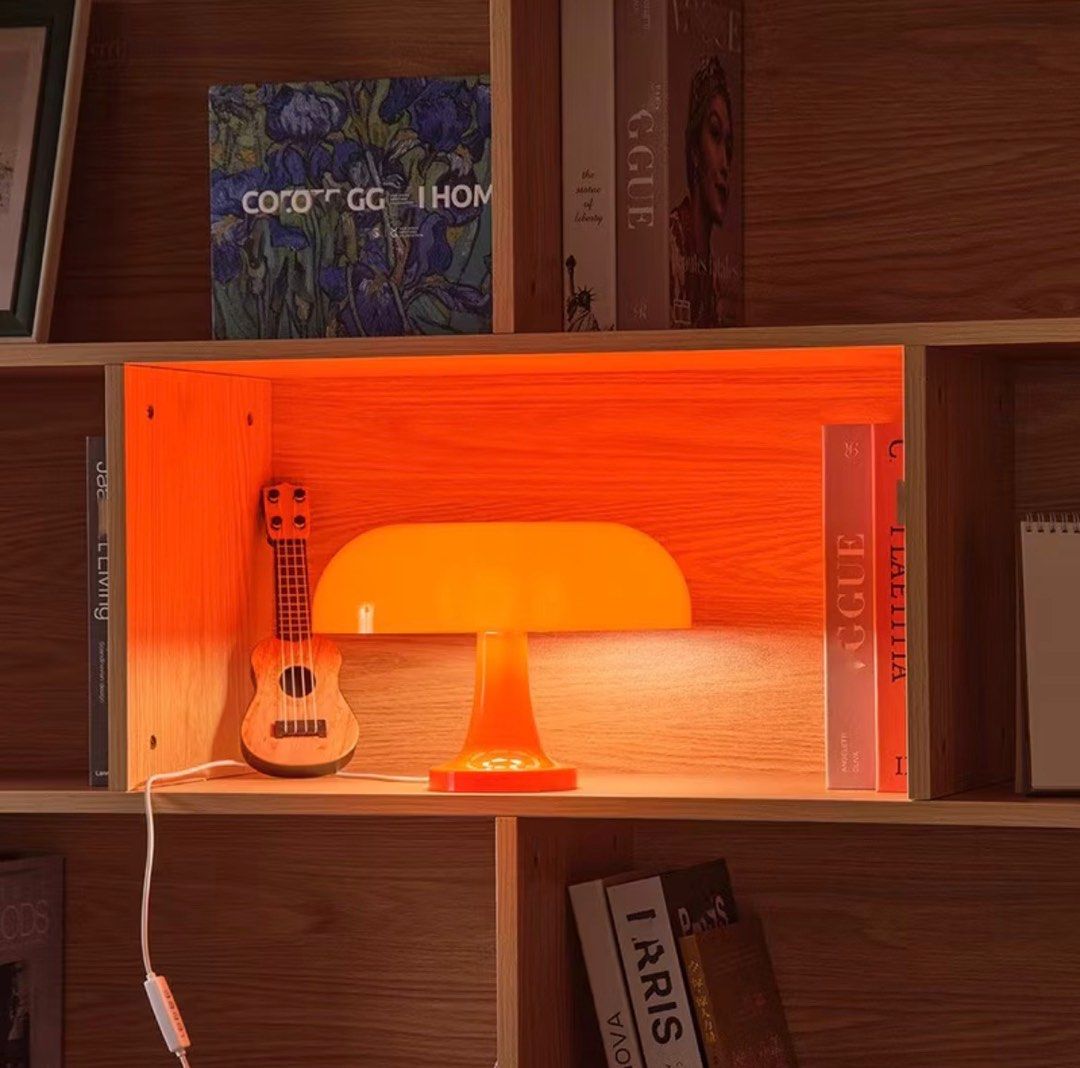Orange Mushroom Table Lamp (Category: Lighting) located in Kajang. Submitted by grumpyhoarder (Listing ID 1409444978, Image 1). Description: Letting go of this super cute orange mushroom table lamp 🍄✨ Why I’m selling: The lamp is still in good condition, but the bulb needs changing and it requires a bit of effort to open. I’m honestly just too lazy to deal with it 😅 so hoping it goes to someone who doesn’t mind or already has the right setup..