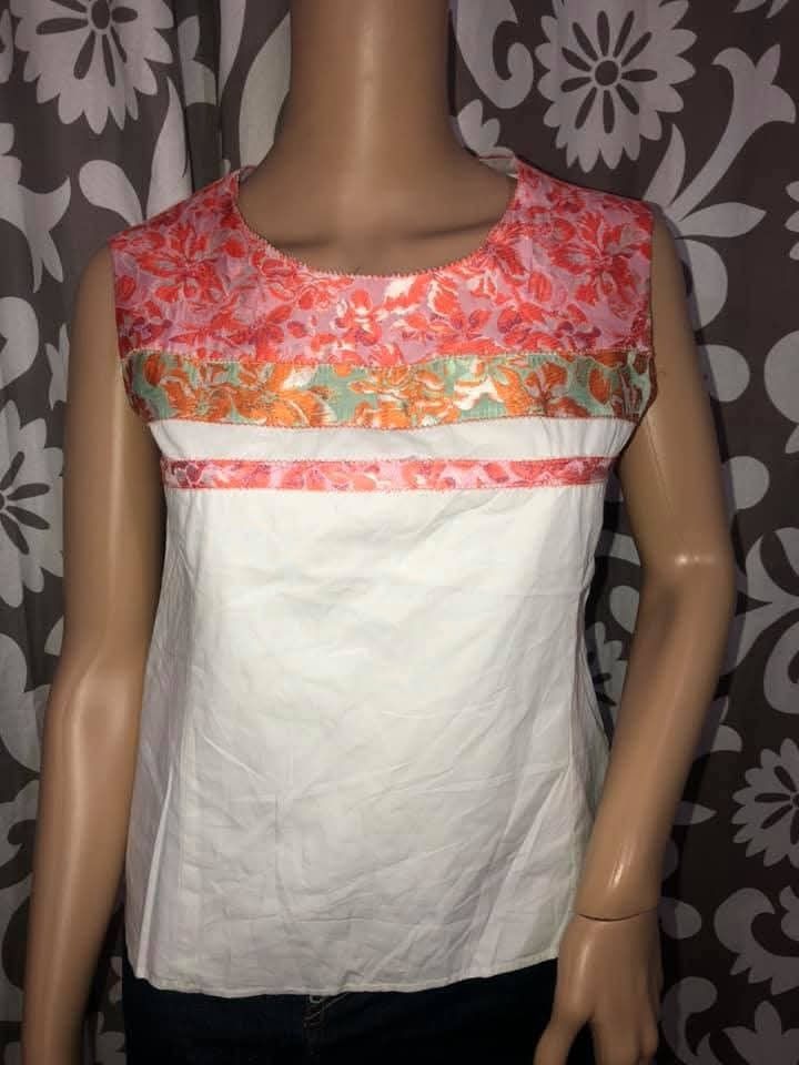 191 PRADA white orange sleeveless tank top M (Category: Luxury Apparel) located in Baguio. Submitted by princessjhade (Listing ID 1409570613, Image 2). Description: Medium size Very good condition Plus shipping.