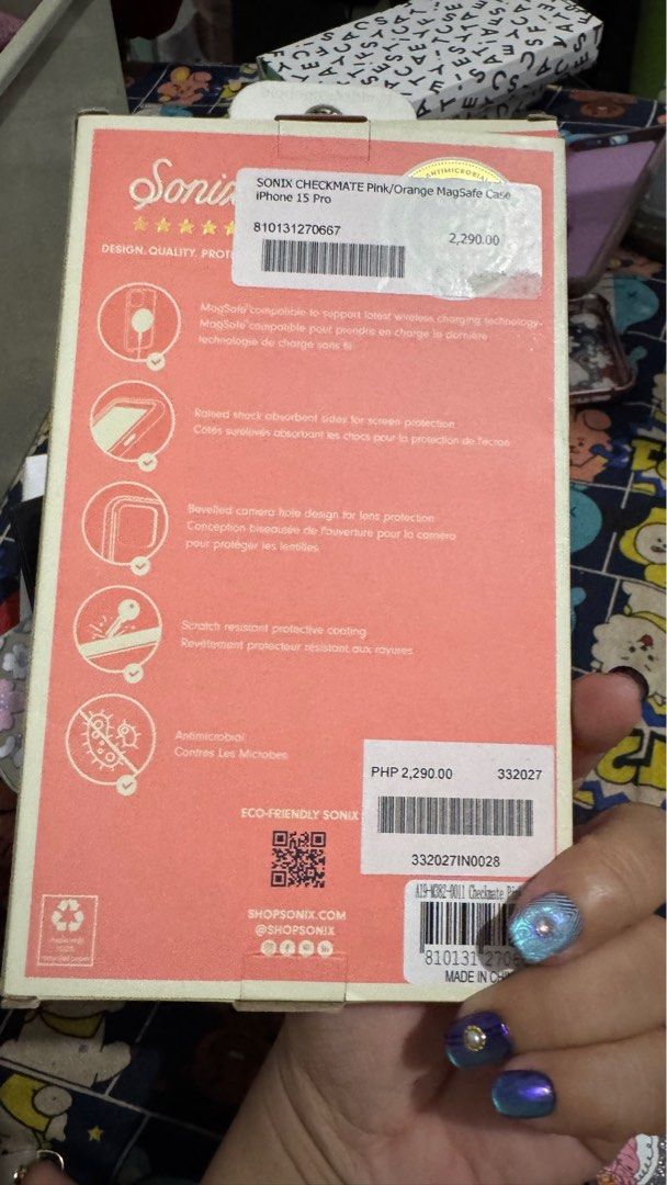 Sonic case iphone 15 pro (Category: Cases & Sleeves) located in Manila. Submitted by taekook03 (Listing ID 1409529297, Image 2). Description: Sonix case iphone 15 pro.