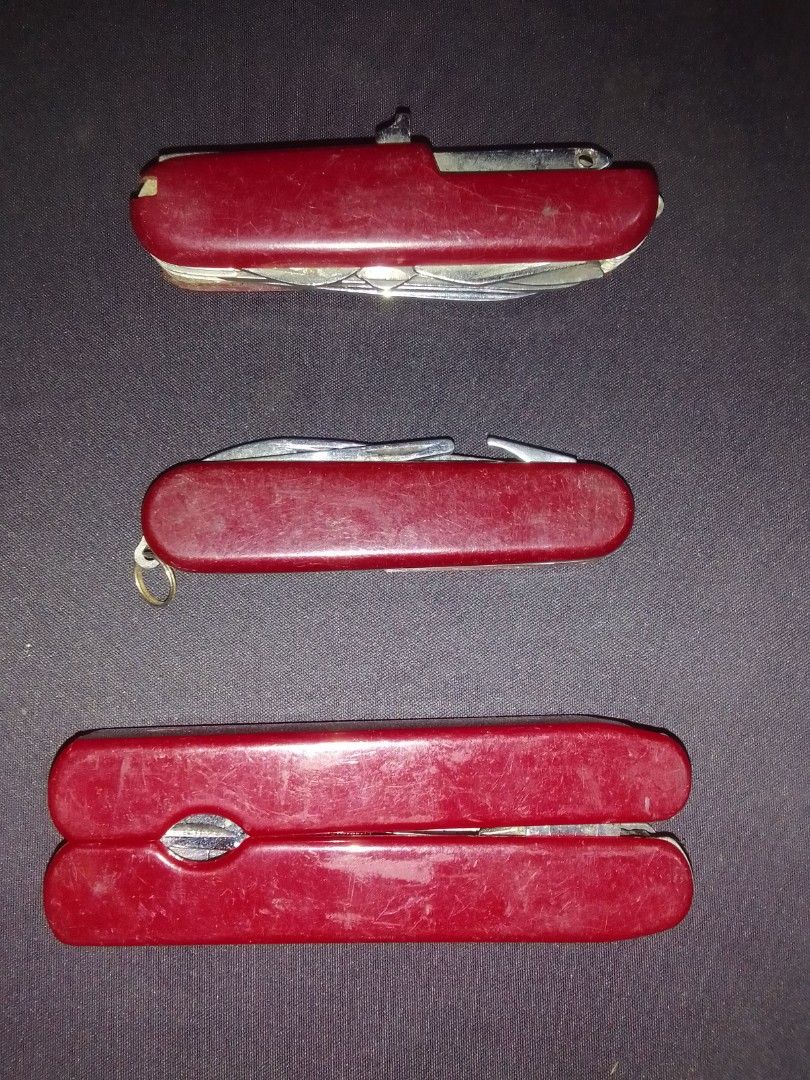 Take All Lot of Multi Tools (Slight Issues) (Category: Home Improvement Tools & Accessories) located in Baguio. Submitted by eskimoprime (Listing ID 1409436057, Image 2). Description: Notes: - Take All - Top multitool has a broken corkscrew; Middle one has no issues; Bottom one has slight damage to handle but no other issues (All damages can be seen in pics) - Sold as is - Purchased in the U.S. - Feel free to pm for more pics.