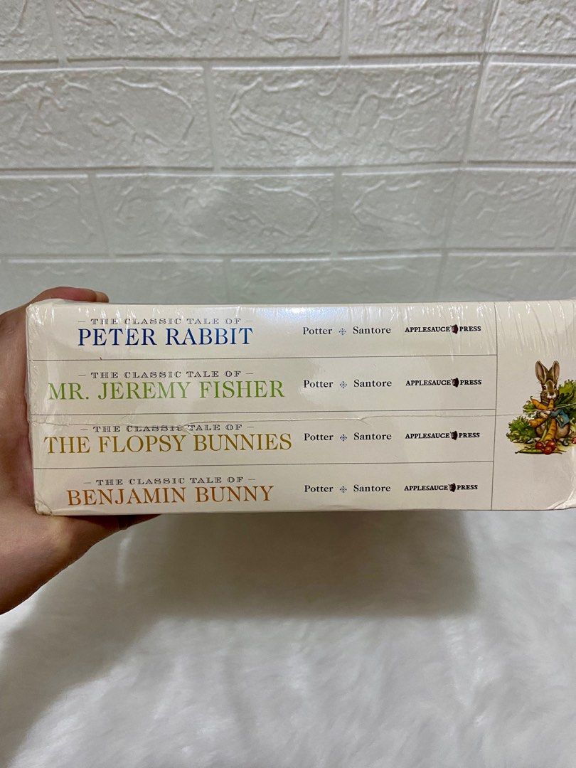 The Deluxe Peter Rabbit Gift Set (Category: Storybooks) located in Caloocan City. Submitted by dmbooknook (Listing ID 1409481958, Image 3). Description: - Brand new, sealed. - Fresh from the U.S - Includes Four Classic Board Book and a Peter Rabbit Plush - The Classic Tale of Peter Rabbit - The Classic Tale of Mr. Jeremy Fisher - The Classic Tale of The Flopsy Bunnies - The Classic Tale of Benjamin Bunny - Peter Rabbit - Beatrix Potter - Collecti