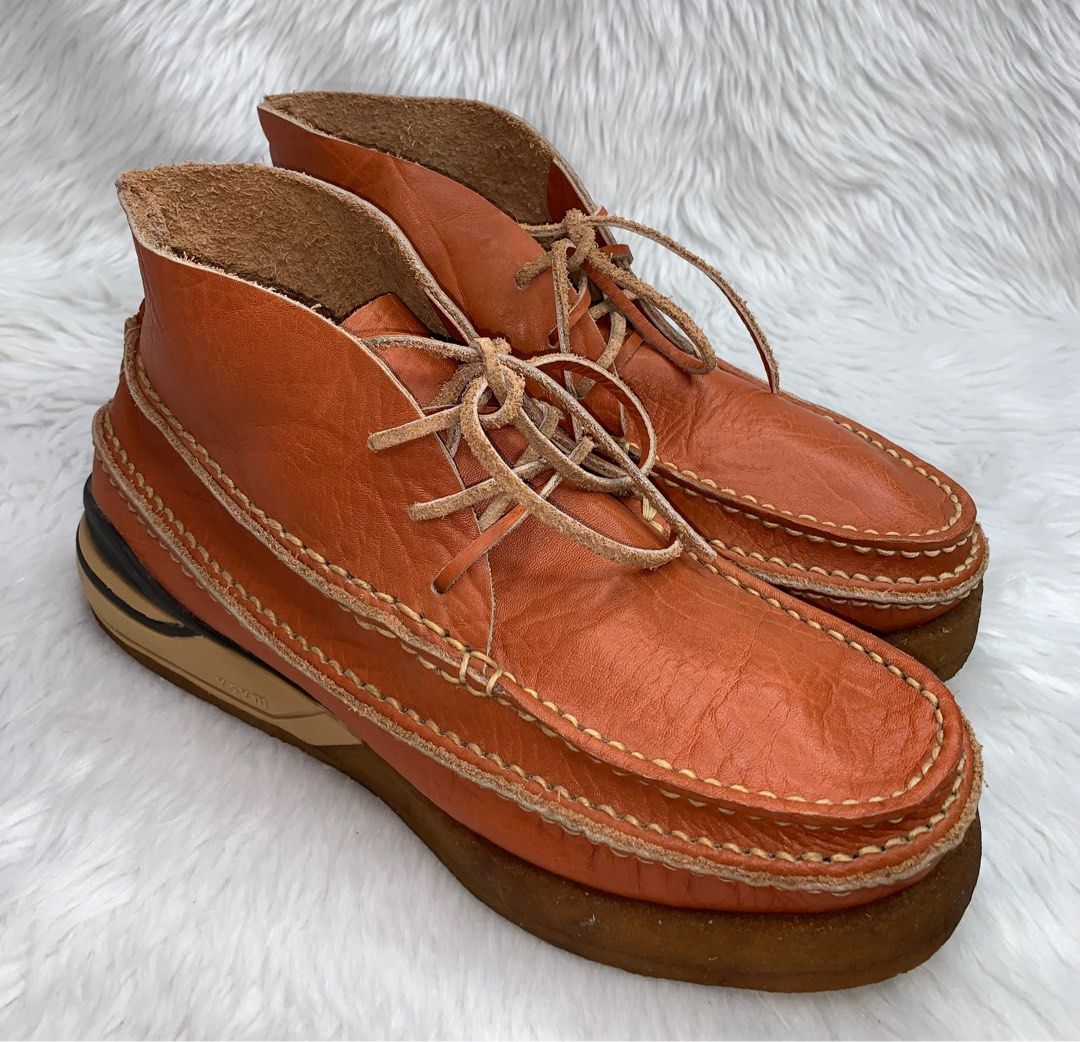 Visvim Canoe Moc II-Folk (Category: Boots) located in Binan City. Submitted by disqualified_but_undefeated (Listing ID 1409579555, Image 1). Description: Visvim Canoe Moc II-Folk -boots in a light brown or orange-brown vegetable-tanned leather finish Mens Size- US 9 In Excellent Condition • No Inclusions • Pair Only Please Check Detailed Photos Posted For Your Reference Thankyou!!! .