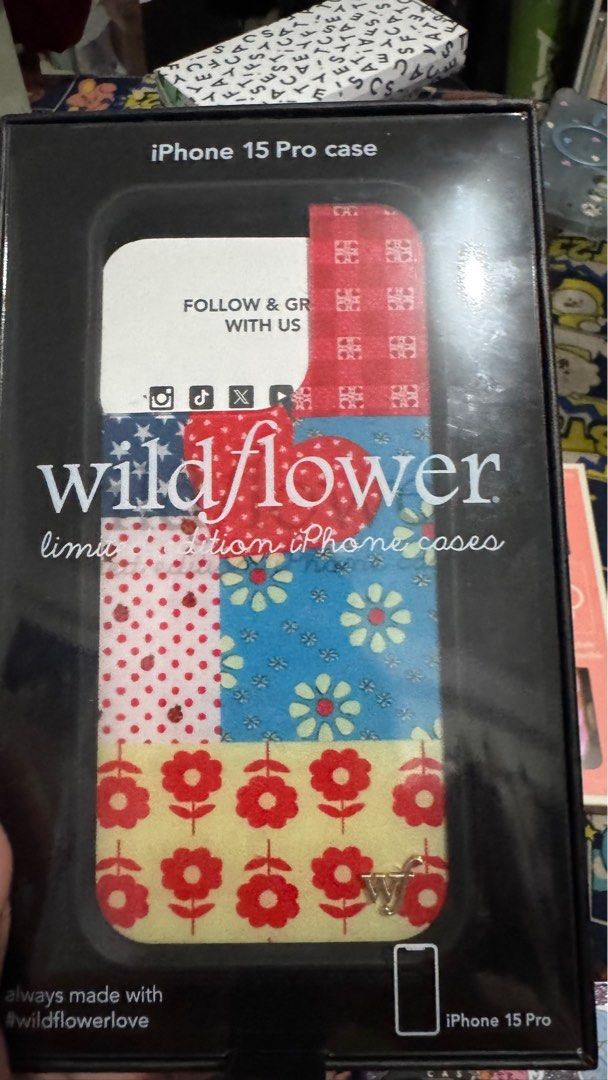 Wildflower case for iphone 15 pro (Category: Cases & Sleeves) located in Manila. Submitted by taekook03 (Listing ID 1409532313, Image 1). Description: .