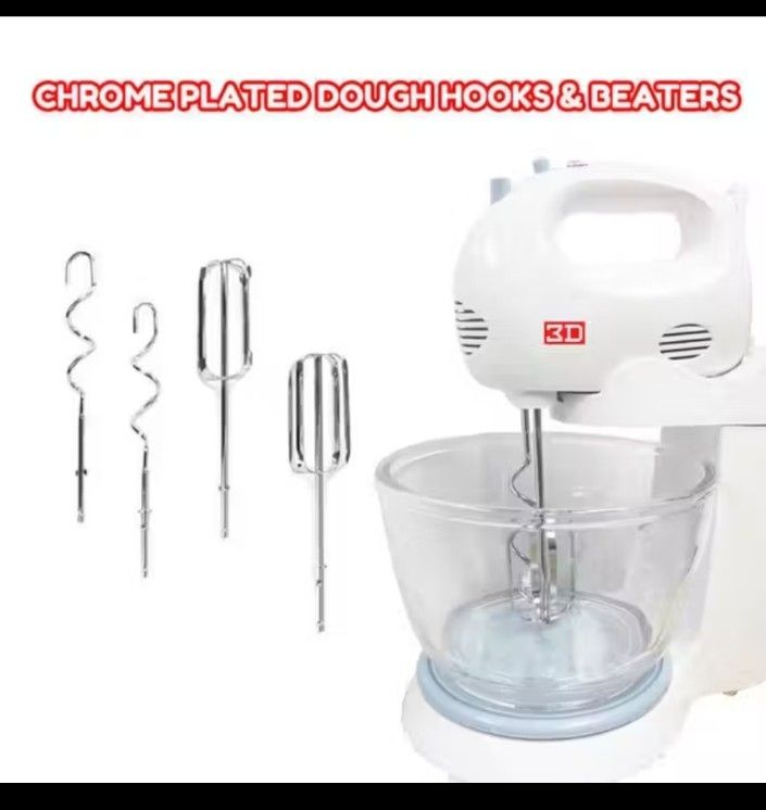 3D Stand mixer with glass bowl (Category: Hand & Stand Mixers) located in Calamba. Submitted by icee14 (Listing ID 1409696206, Image 1). Description: got as a raffle prize. selling low. pick up only or meet up..SM Calamba.