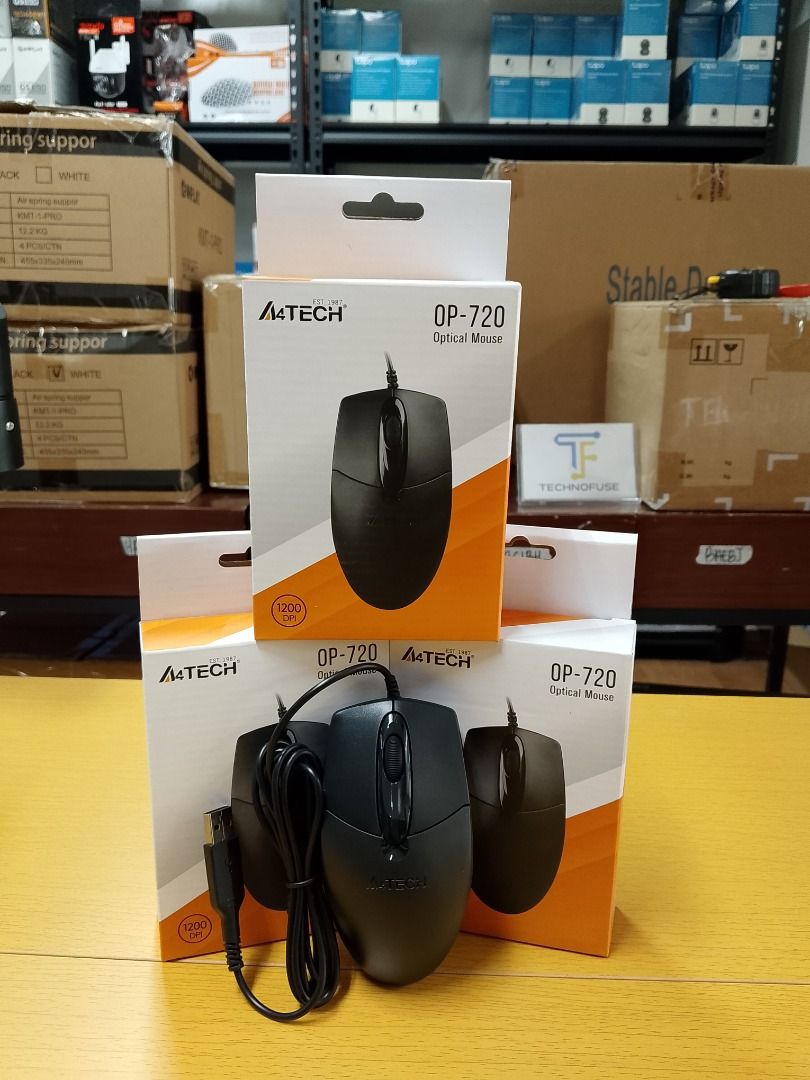 A4Tech OP-720 Optical 3D Wired Mouse USB Black (Category: Mouse & Mousepads) located in Pasig City. Submitted by technofuseofficial (Listing ID 1409693785, Image 2). Description: A4Tech OP-720 Optical 3D Wired Mouse USB Black Brand New and Original Items Store Location: 4F Unit 402, 604 Shaw Boulevard, Barangay Kapitolyo, Pasig City Same Day Delivery: - Lalamove delivery within Metro Manila - For walk-ins: Always PM first for item availability - 