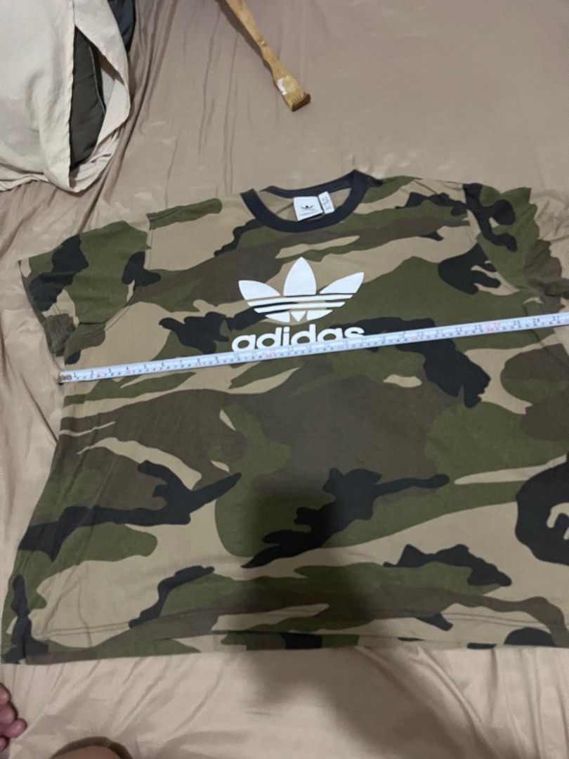 Adidas camo box shirt (Category: Activewear) located in Manila. Submitted by choqee21 (Listing ID 1409761753, Image 2). Description: Adidas camo box shirt size and description in the photo.