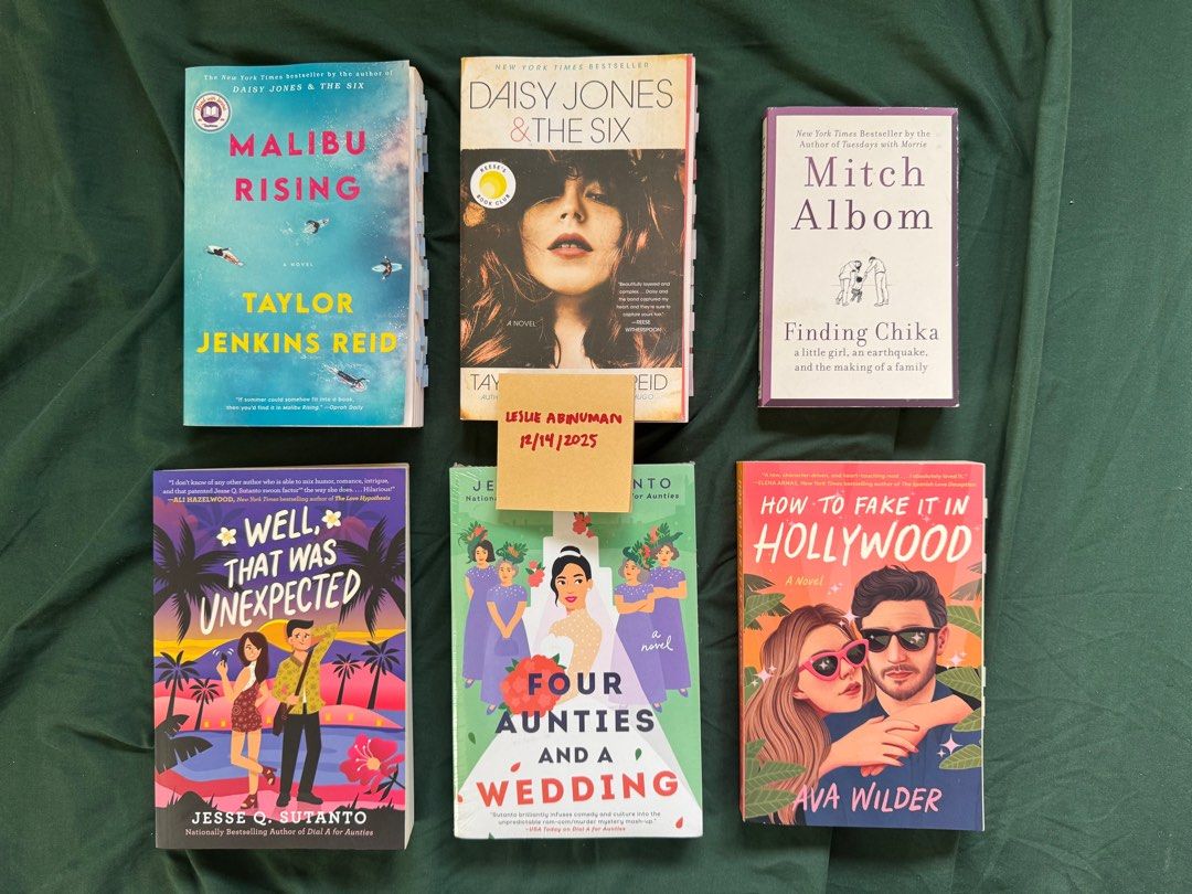 assorted books (Category: Storybooks) located in Malabon City. Submitted by 97carts (Listing ID 1409665974, Image 1). Description: PHP280 EACH [SOLD] malibu rising [SOLD] daisy six and the jones finding chika well that was unexpected four aunties and a wedding how to fake it in hollywood today tonight tomorrow will they or won’t they do i know you? the ex talk really good, actually the roughest draft [SOLD] the hunting wives a novel obssession li