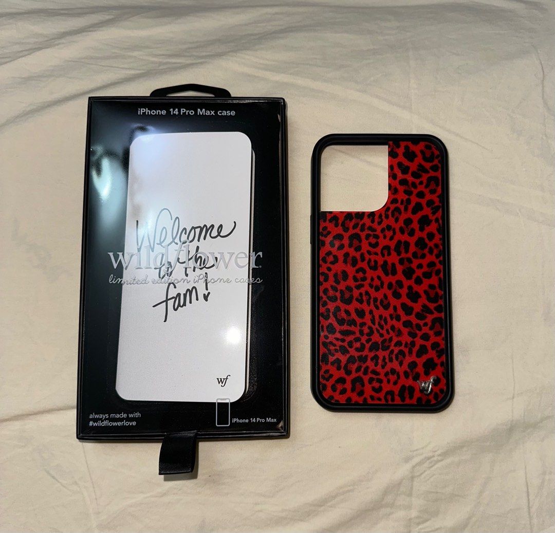 Authentic Wildflower Red Meow Iphone 14 Pro Max Case (Category: Cases & Sleeves) located in Cebu City. Submitted by classicliterature (Listing ID 1409787871, Image 1). Description: Has minimal scratches, not noticeable. Will add a freebie Gcash only Shipping is shouldered by the buyer Message for questions and inquiries .