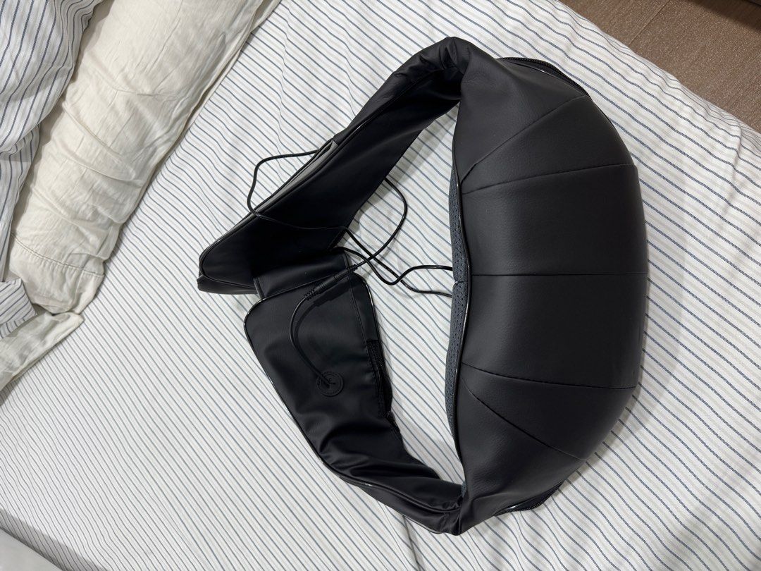 Back, Shoulder, Neck Massager (Category: Massage Devices) located in Quezon City. Submitted by heylouise (Listing ID 1409619750, Image 2). Description: Back, Shoulder & Neck Massager - Black, contoured design. Built-in power cord. Tried once only. Practically brand new Nego for sure buyers.