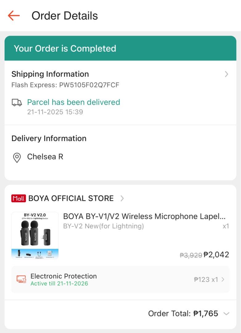 [BRANDNEW] BOYA V2 Wirless Microphone (Lightning) (Category: Microphones) located in Cagayan de Oro. Submitted by fitsnthings (Listing ID 1409696717, Image 3). Description: BRANDNEW WITH BOX - complete inclusions - just tested but never used.