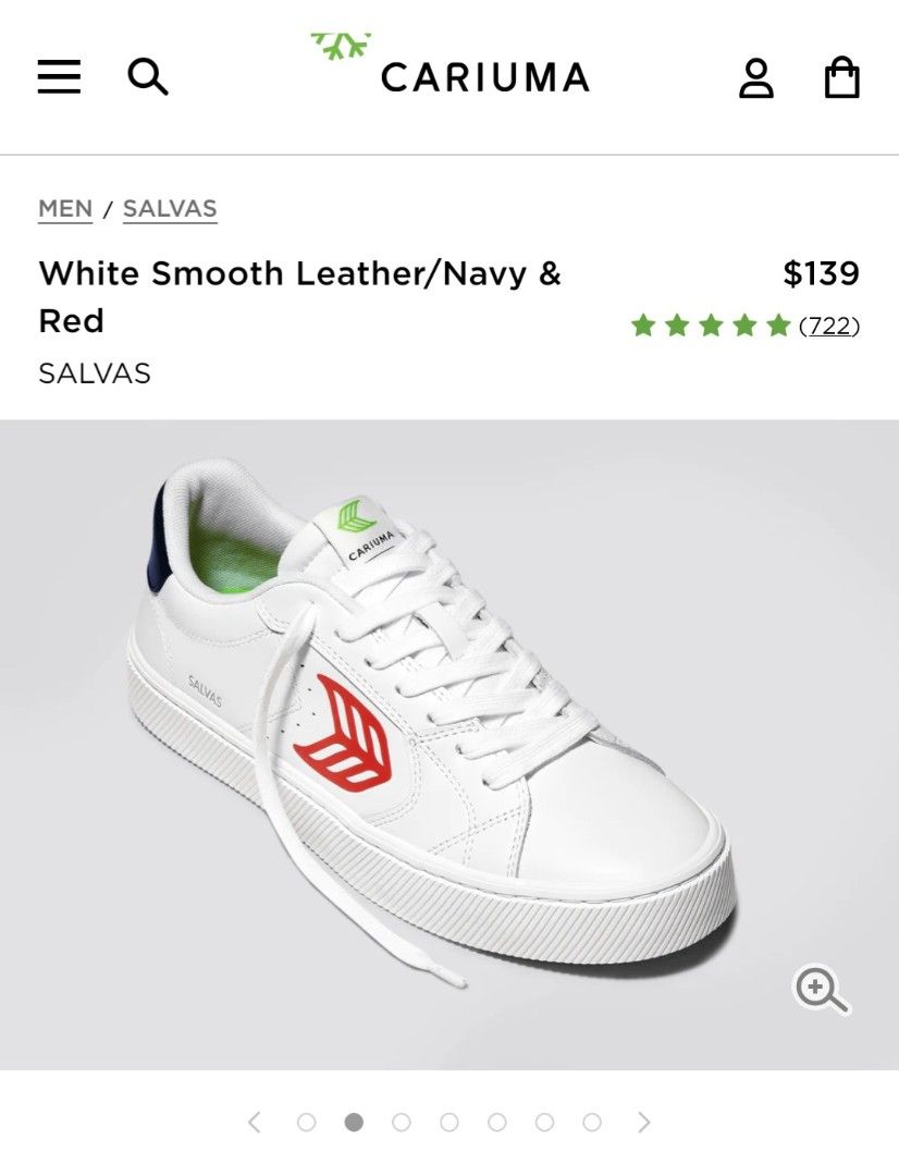 Cariuma Salvas White Smooth Leather Sneakers (Category: Sneakers) located in Manila. Submitted by doubleflip (Listing ID 1409755911, Image 2). Description: for sale used Cariuma Salvas skateboarding shoes 9US P2,500 never used for skateboarding. pinangporma lang. same sizing sya ng mga shoes na Lakai Manchester. malaki sya sa akin kasi 8.5 lang talaga ang gamit ko, kaya di ko rin magamit for skateboarding. no box, pero kung gusto mo, check ko kun
