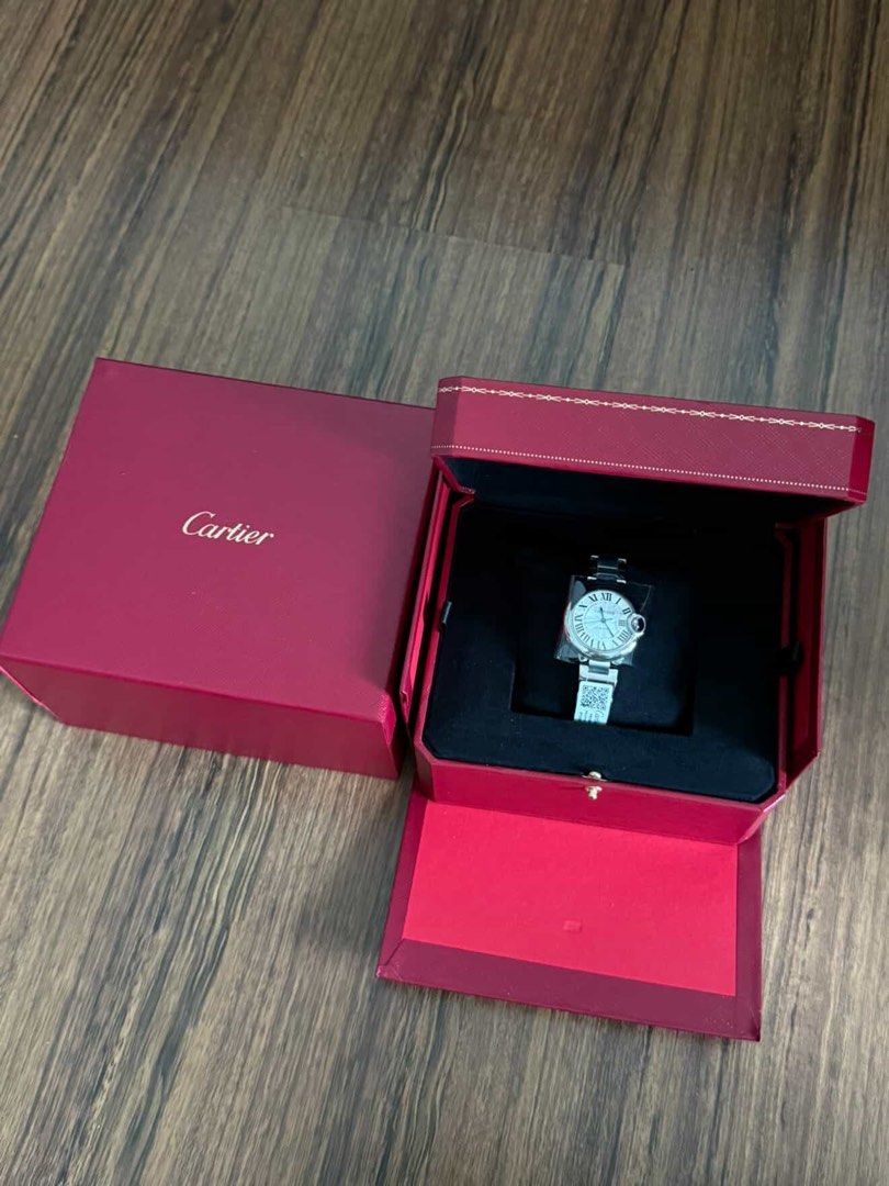 Cartier Ballon Bleu Automatic Watch (Category: Luxury Watches) located in Caloocan City. Submitted by izzie_finds (Listing ID 1409732117, Image 3). Description: - Authentic Cartier Ballon Bleu watch - Automatic movement - Silver dial with Roman numeral hour markers - Stainless steel bracelet - Comes with original box and packaging - Perfect for everyday wear or special occasions - Stylish and elegant design.
