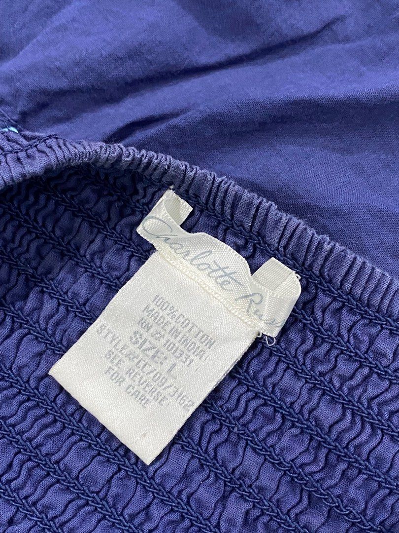 Charlotte Russe Blue Embroidered Cami Top (Category: Sleeveless) located in Bacolod City. Submitted by aa1605 (Listing ID 1409625972, Image 3). Description: .