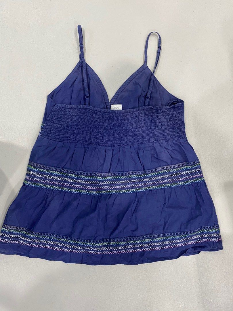 Charlotte Russe Blue Embroidered Cami Top (Category: Sleeveless) located in Bacolod City. Submitted by aa1605 (Listing ID 1409625972, Image 2). Description: .