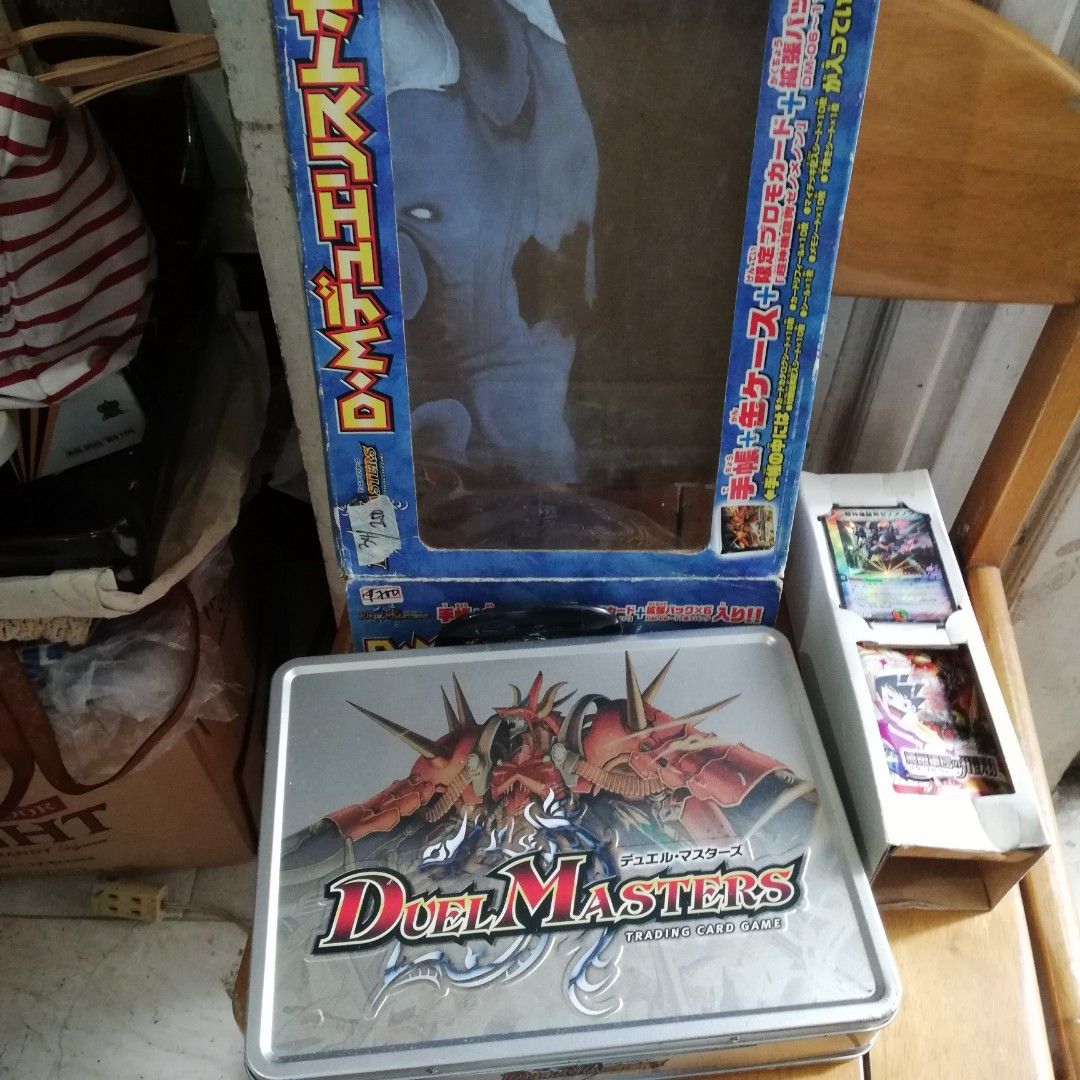 duel master tin cards box (Category: Card Boxes & Cases) located in Paranaque City. Submitted by 4thestate.surplusan (Listing ID 1409789066, Image 1). Description: tin can box for trading cards , duel master.