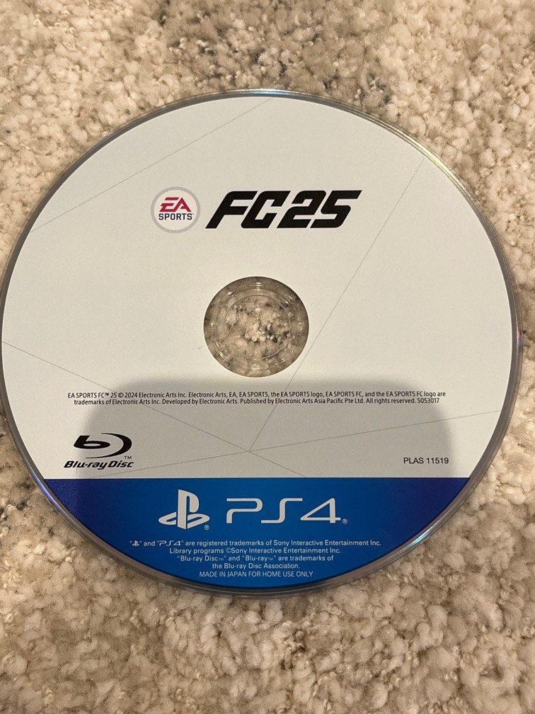 Fc 25 Ps4 (Category: PlayStation) located in Manila. Submitted by monkeybananas (Listing ID 1409695299, Image 2). Description: - authentic - no damages at all - MSRP / SRP P4.5K/5K - bought in Usa - slightly negotiable - 📍location, San Juan City - 🚛delivery service grab and lalamove.