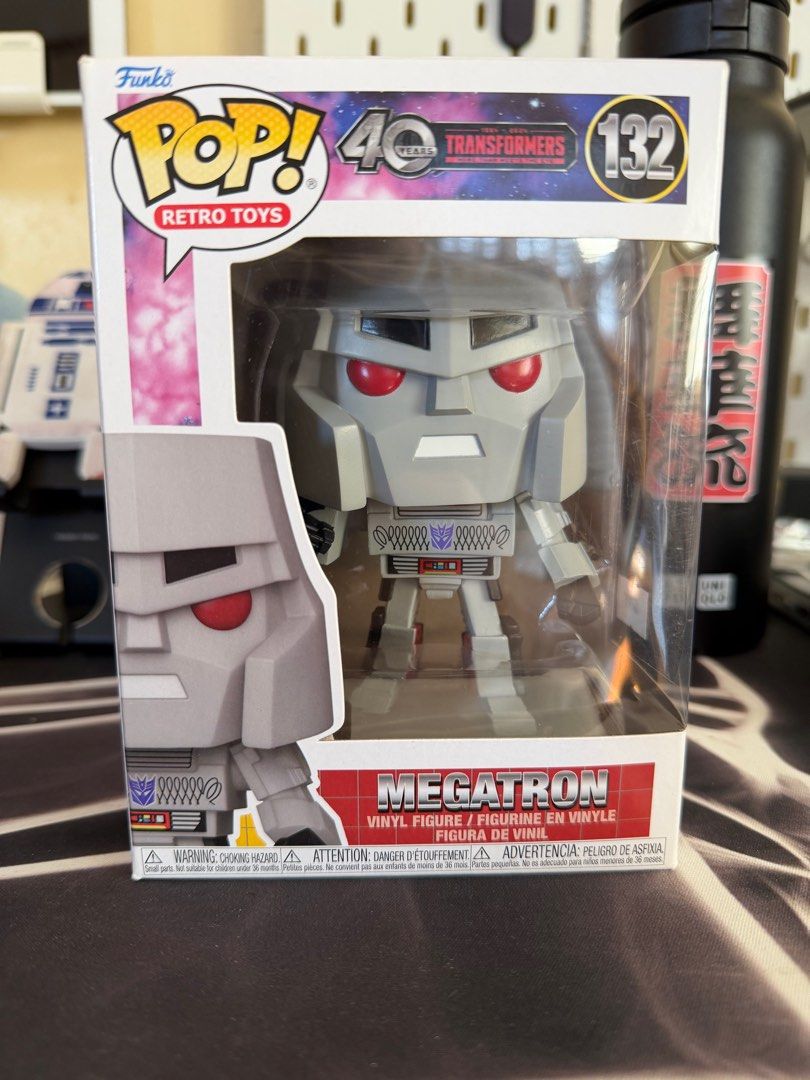 Funko Pop! Retro Toys Transformers Megatron #132 (Category: Figurines & Statues) located in Binan City. Submitted by mtmph (Listing ID 1409700914, Image 1). Description: - Funko Pop! Megatron from the Transformers Retro Toys collection. - Celebrates the 40th Anniversary. - Vinyl figure. - Number 132 in the series. - Still in original packaging. Payment via Maya Item is located in Laguna. It can be brought to Pasig every other weekend (for schedul