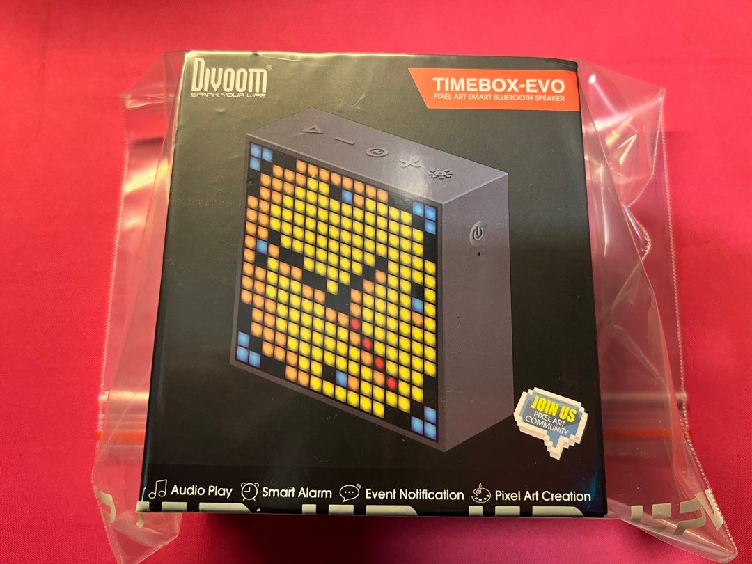 Good Condition Divoom Timebox-Evo Pixel Art Smart Bluetooth Speaker