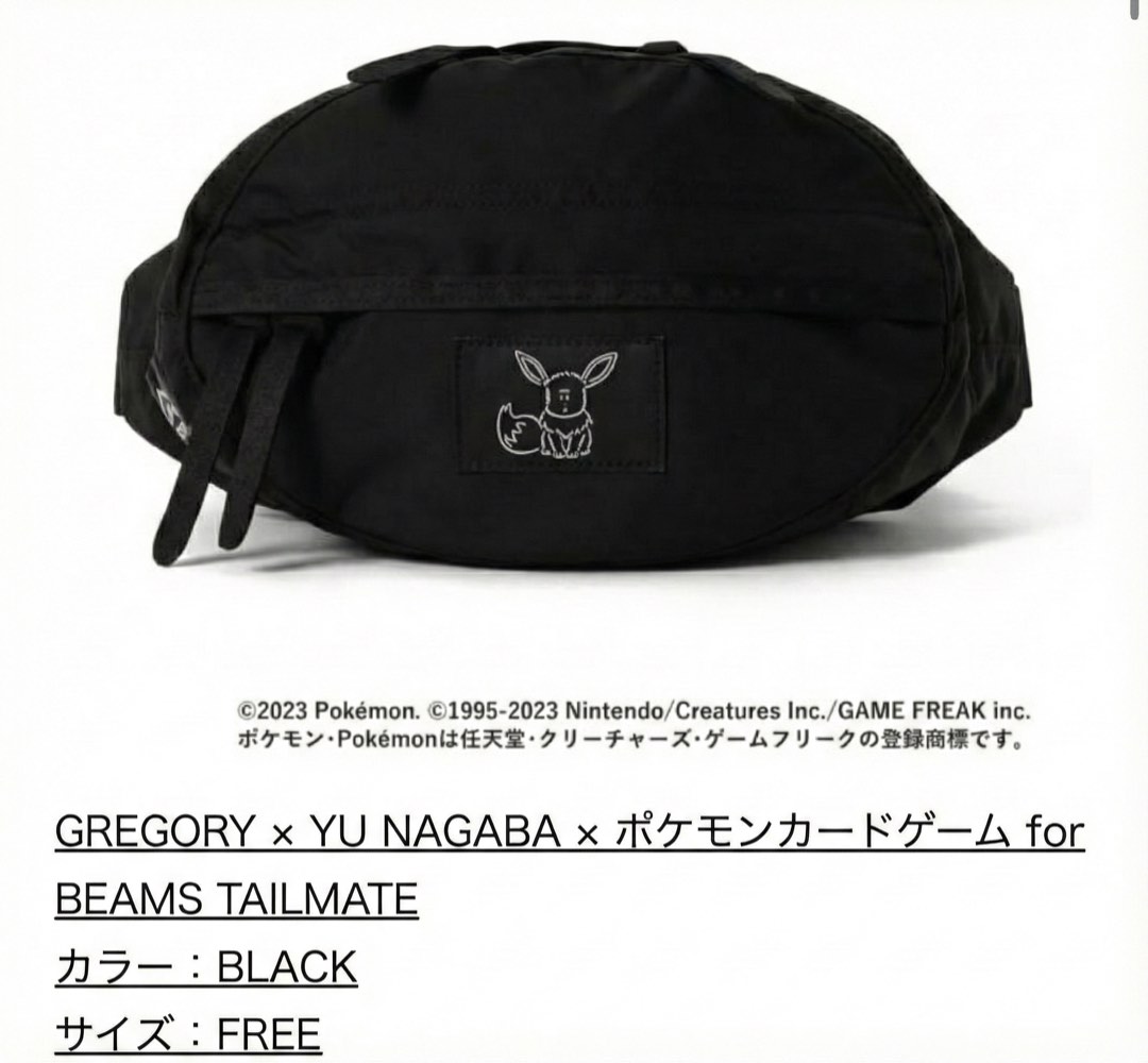 【神級三重聯乘】Gregory x Pokemon寶可夢 x 長場雄 限定 Tailmate 腰包 (可換伊布 Logo / 全新連牌 ...