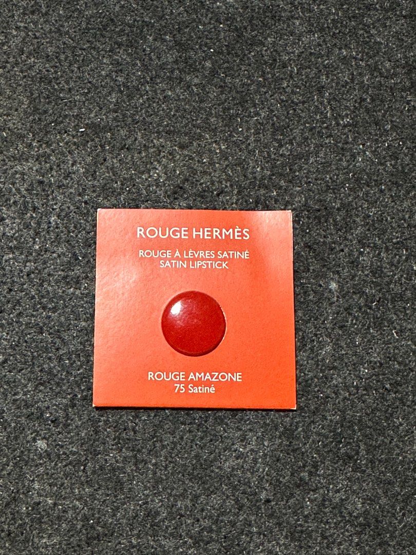 Hermes and Celine Rouge Satin Lipstick (Sample) (Category: Makeup) located in Cabatuan. Submitted by cln_co (Listing ID 1409722814, Image 3). Description: Set Hermes Rouge Amazone 75 Satin finish Lipstick. Celine Le Rouge Satin Lipstick in shade 08 Rose Athénaïs (Rosewood with pink&brown tones). (Samples) Rfs: Decluttering .