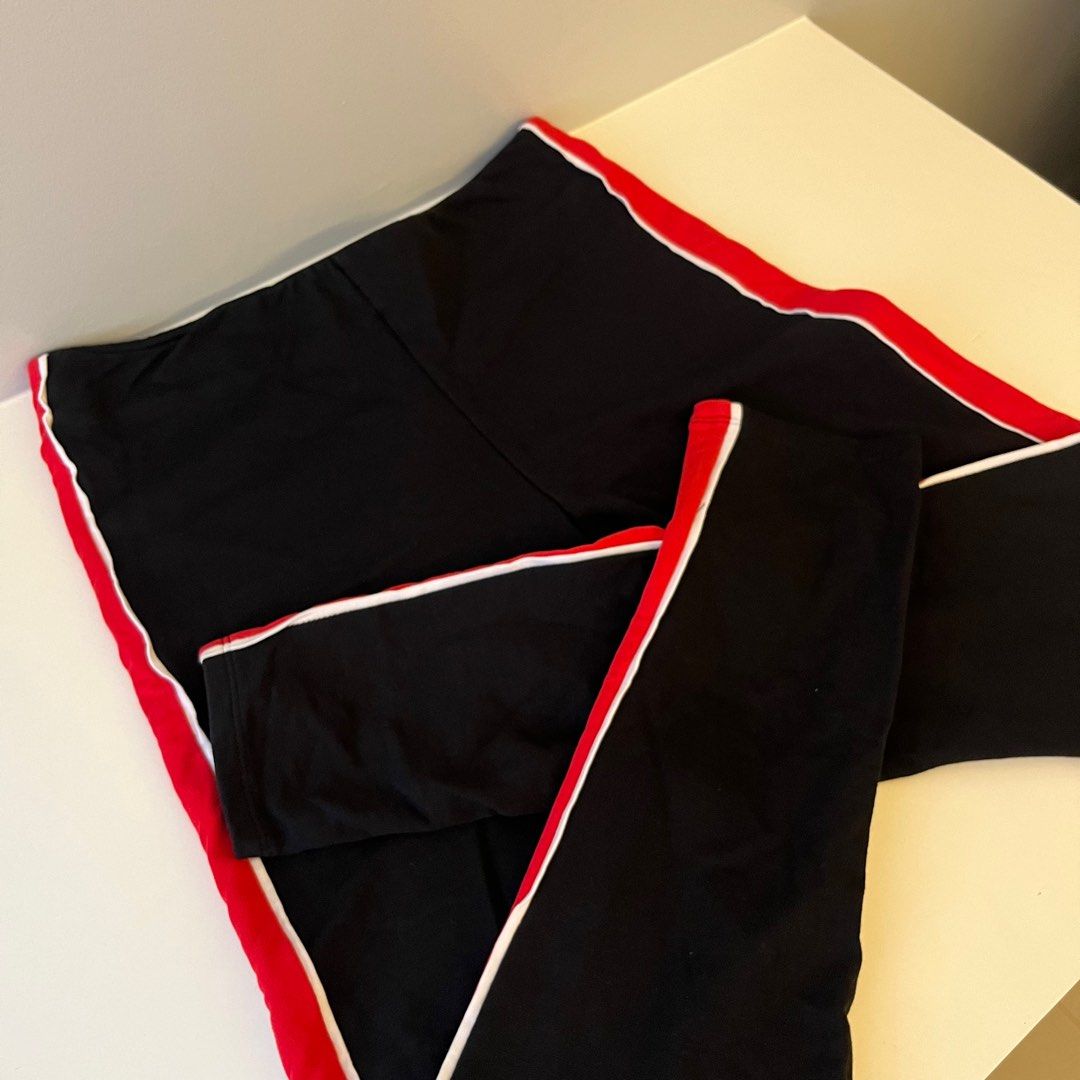 H&M Black Leggings with Red Stripe (Category: Other Bottoms) located in Manila. Submitted by arabelagracex (Listing ID 1409674428, Image 1). Description: .