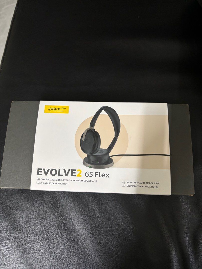 Jabra evolve2 65 flex USB-a UC Stereo with stand (Category: Headphones & Headsets) located in Pasig City. Submitted by elevenitsolutions (Listing ID 1409746511, Image 1). Description: Brand new! available 5 units.