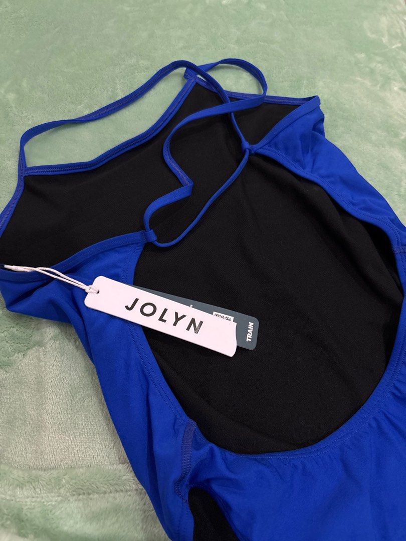 BNWT Jolyn Brandon Swimsuit (Category: Bikinis & Swimsuits) located in Manila. Submitted by preloved.jfk (Listing ID 1409787195, Image 2). Description: - Jolyn Brandoriz swimsuit - Size 38 - BNWT - rfs: wrong size - Color: Vibrant blue with black back panel - Features a cross-back design - Part of the Jolyn Train collection - Designed for durability and chlorine resistance - Made in the Dominican Republic.