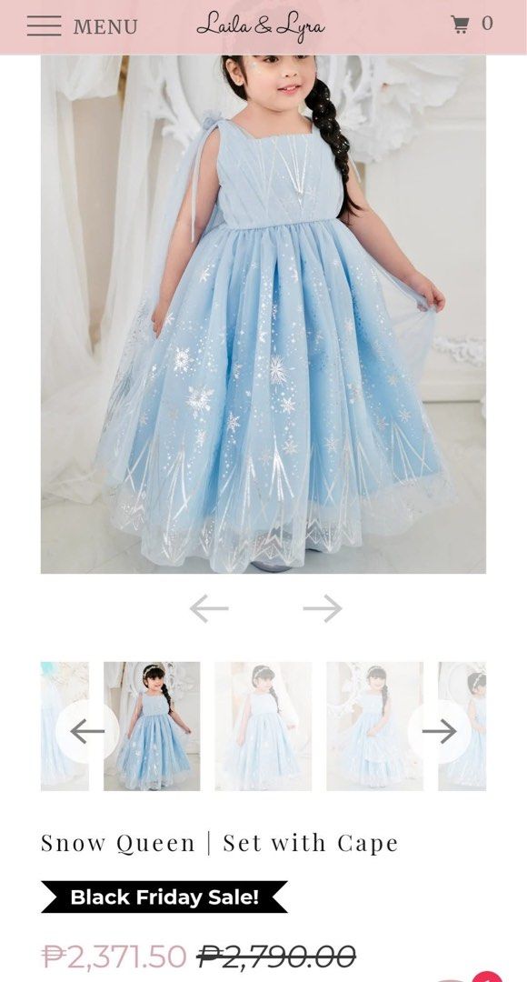 Laila and lyra Snow Queen (Category: Babies & Kids Fashion) located in Catbalogan. Submitted by declutterfind (Listing ID 1409773415, Image 1). Description: Size 10 on tag but fit din sha to my 7y old daughter (so probably mga 7-10y kasya) Like new! w box LET GO ON DEC 18 For willing to wait only .