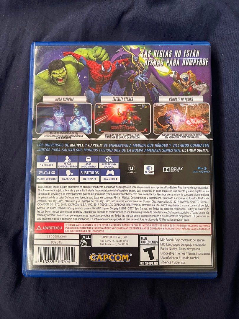 Marvel vs. Capcom: Infinite - PS4 (Category: PlayStation) located in Marikina City. Submitted by ninjared (Listing ID 1409671108, Image 2). Description: -Disk is pristine like new no scratches marks or damages. -case is like new no scratch marks or damages. -Code has been used already. -Price is negotiable RFS:Not playing the game anymore/decluttering, and need funds..
