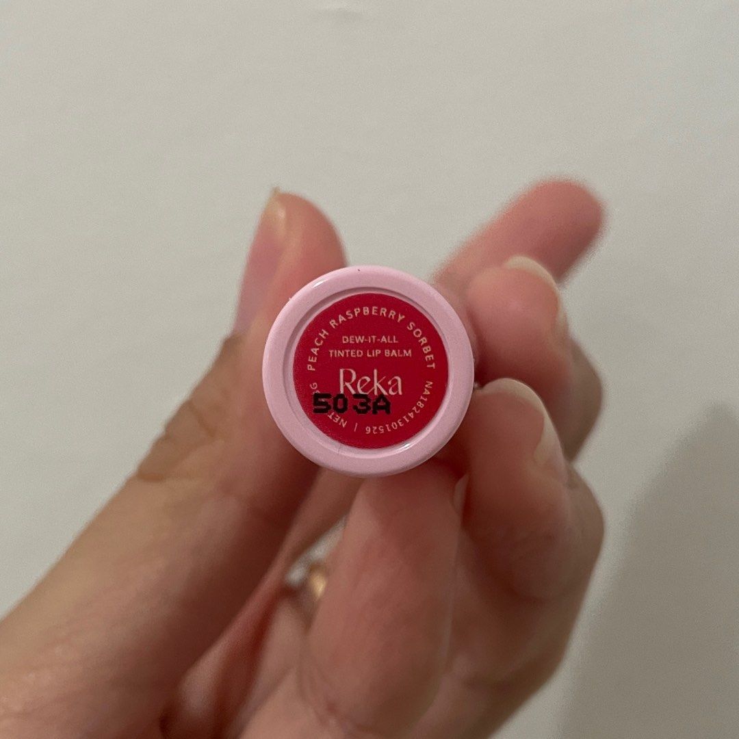 Lip Reka Reka Dew It All Tinted Lip Balm - Peach Raspberry Sorbet, Kesehatan ...