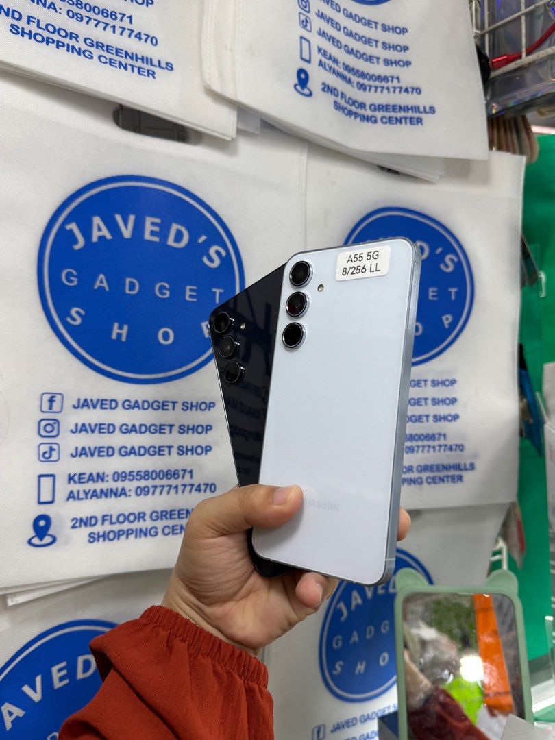Samsung A55 5G 256gb FU NTC No issue (Category: Samsung) located in San Juan City. Submitted by javedsgadgetshop (Listing ID 1409665210, Image 3). Description: INSTALLMENT OPTIONS : SPAY LATER / GGIVES / CREDIT CARD! WE BUY AND SELL SO PWEDE MAGBINTA OR SWAP ! Quick Specs : 💵 Samsung A55 5G •256gb •NTC Variant •Good batt health •Factory Unlock •95% Smoothness •No hidden issue | No Repaired •100% Authentic | Not Refurbished •w/ OEM Charger & stor