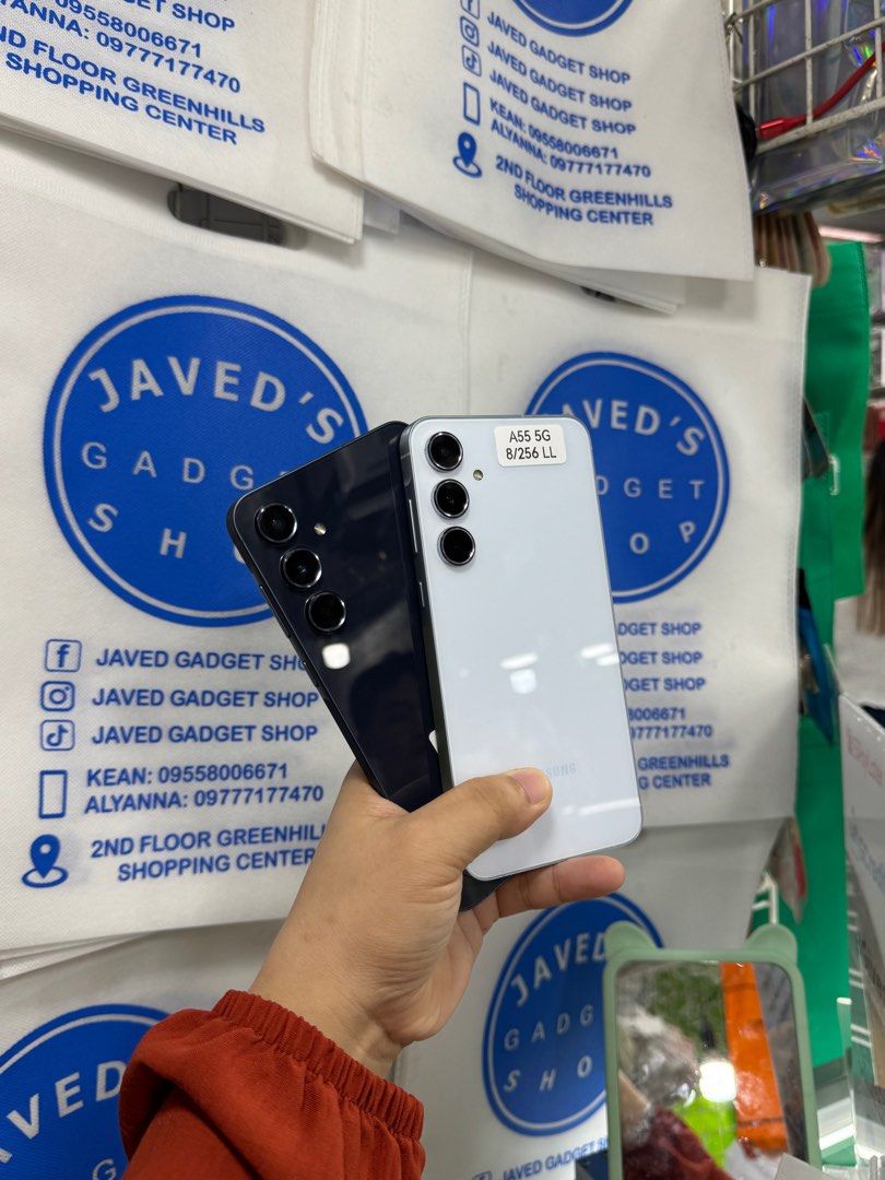 Samsung A55 5G 256gb FU NTC No issue (Category: Samsung) located in San Juan City. Submitted by javedsgadgetshop (Listing ID 1409665210, Image 2). Description: INSTALLMENT OPTIONS : SPAY LATER / GGIVES / CREDIT CARD! WE BUY AND SELL SO PWEDE MAGBINTA OR SWAP ! Quick Specs : 💵 Samsung A55 5G •256gb •NTC Variant •Good batt health •Factory Unlock •95% Smoothness •No hidden issue | No Repaired •100% Authentic | Not Refurbished •w/ OEM Charger & stor