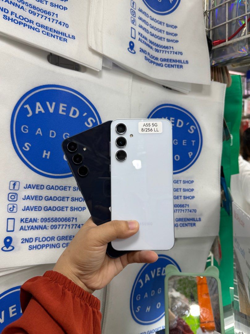 Samsung A55 5G 256gb FU NTC No issue (Category: Samsung) located in San Juan City. Submitted by javedsgadgetshop (Listing ID 1409665210, Image 1). Description: INSTALLMENT OPTIONS : SPAY LATER / GGIVES / CREDIT CARD! WE BUY AND SELL SO PWEDE MAGBINTA OR SWAP ! Quick Specs : 💵 Samsung A55 5G •256gb •NTC Variant •Good batt health •Factory Unlock •95% Smoothness •No hidden issue | No Repaired •100% Authentic | Not Refurbished •w/ OEM Charger & stor