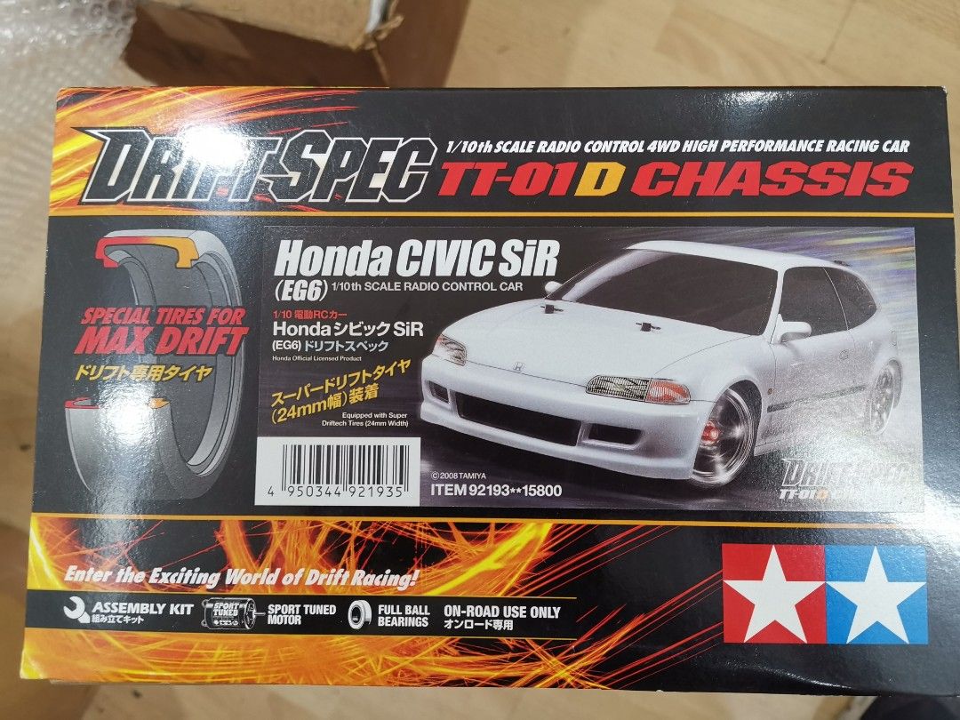Tamiya Drift Spec TT-01D Chassis Honda Civic SiR (Category: Vehicle & Diecast Models) located in Manila. Submitted by genesis11_21 (Listing ID 1409656515, Image 1). Description: Honda civic sir Brand new and unassemble Completed Item 92193 Full bearing Sport motor 0-9-1-9-0-6-3-9-7-7-0.