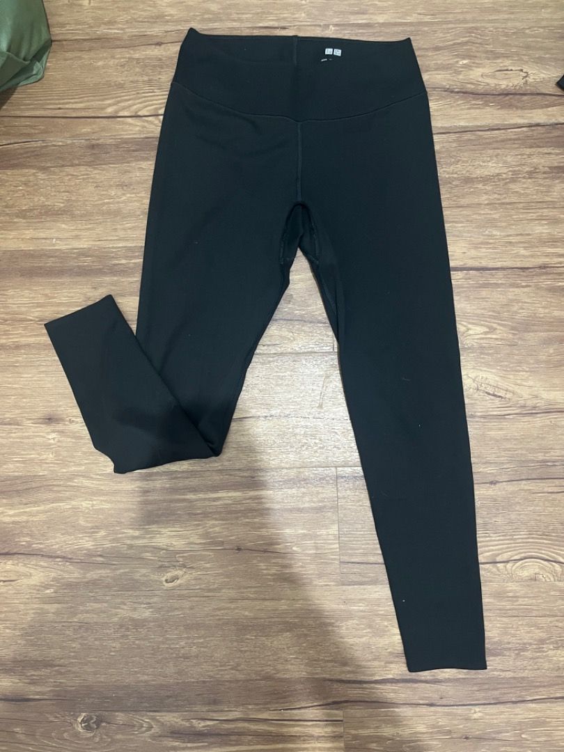 Uniqlo Black Leggings - S (Category: Activewear) located in Magalang. Submitted by bdclutter (Listing ID 1409689873, Image 1). Description: - Uniqlo black leggings - High-waisted - No pockets - Signs of wear and tear around crotch area, but no holes 📍Pampanga RFS: Decluttering.