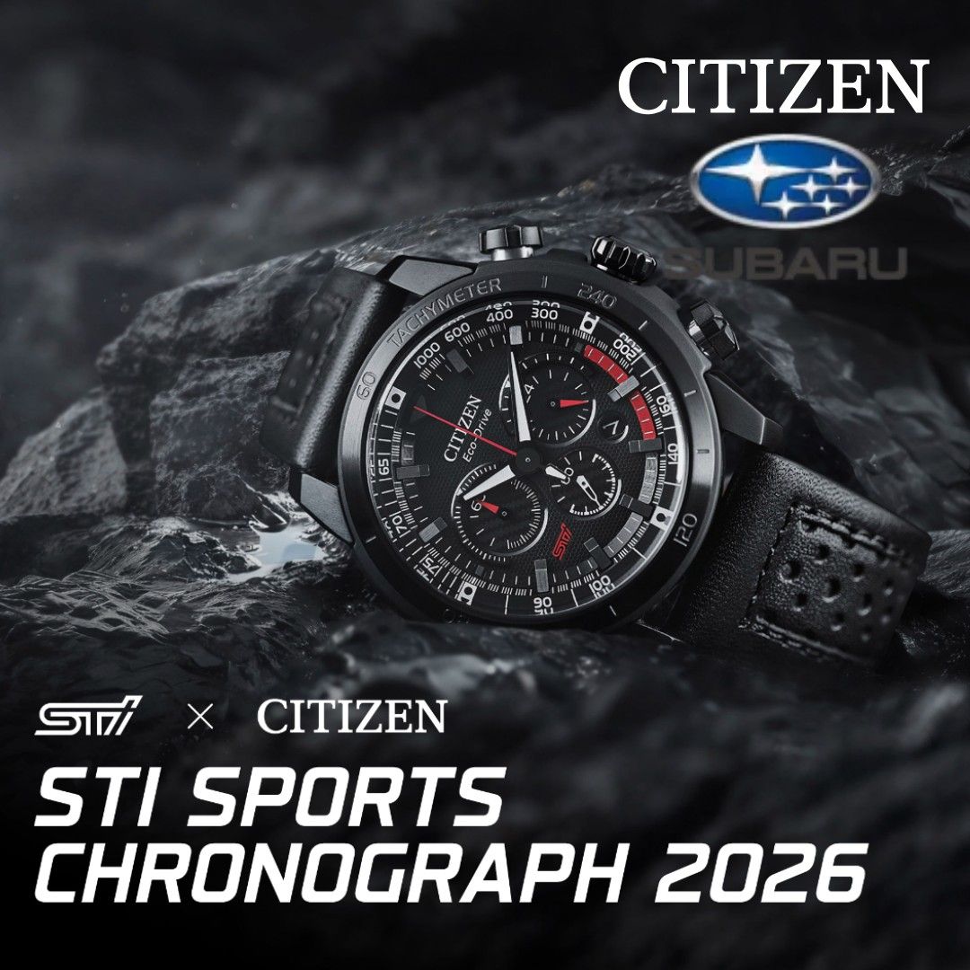 🇯🇵日本代購CITIZEN x SUBARU STI SPORTS CHRONOGRAPH 2026 限定500隻