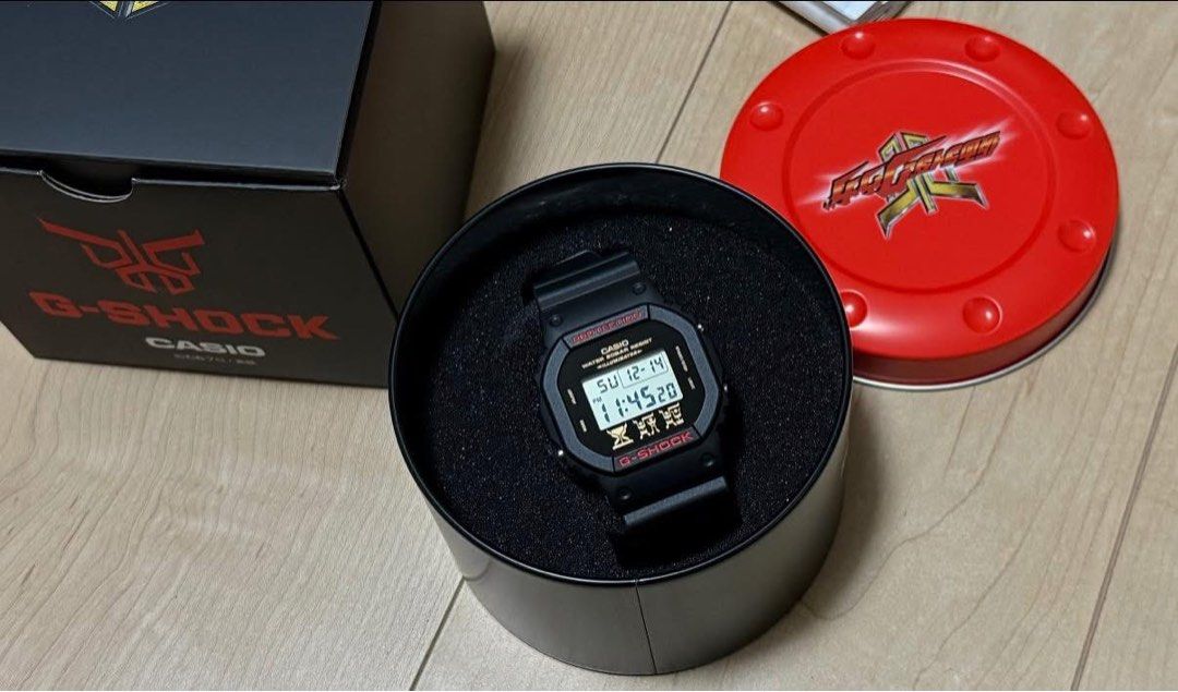 🇯🇵 Made In Japan JDM set DW-5600X Kamen Rider Kuuga Limited Edition G-Shock DW5600 Kamen Rider (Category: Men's Watches) located in Singapore. Submitted by kienmengho (Listing ID 1409980767, Image 3). Description: 🇯🇵Casio G-Shock DW-5600X Kamen Edition – Rare🇯🇵 Authentic Casio G-Shock DW-5600X Kamen Edition featuring the iconic square case with gold Kamen mask graphics on the dial. A unique collaboration piece that stands out from standard 