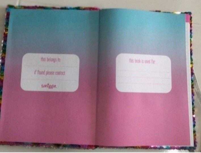 Brand new Smiggle sequins notebook #Smiggle (Category: Stationery & School Supplies) located in Singapore. Submitted by cheers.as.always (Listing ID 1409948423, Image 2). Description: Brand new Smiggle reversible sequins notebook for your collection. Kindly pm to arrange a meet up. #Smiggle #noteboook #sequinsnotebook .