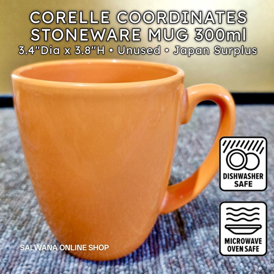 CORELLE COORDINATES STONEWARE MUG 300ML • JAPAN SURPLUS (Category: Coffee & Tea Tableware) located in Mabalacat. Submitted by salwanaonlineshop (Listing ID 1409819346, Image 1). Description: CORELLE COORDINATES STONEWARE MUG 300ML • JAPAN SURPLUS 🇯🇵 Unused Condition 🇯🇵 Microwave and Dishwasher Safe 🇯🇵 No issue 🇯🇵 Made in China 🇯🇵 Japan Source 🛒 Follow us on S.H.O.P.E.E and L.A.Z.A.D.A at SALWANA ONLINE SHOP! 🚩 Loc: Mabalacat, Pampanga
