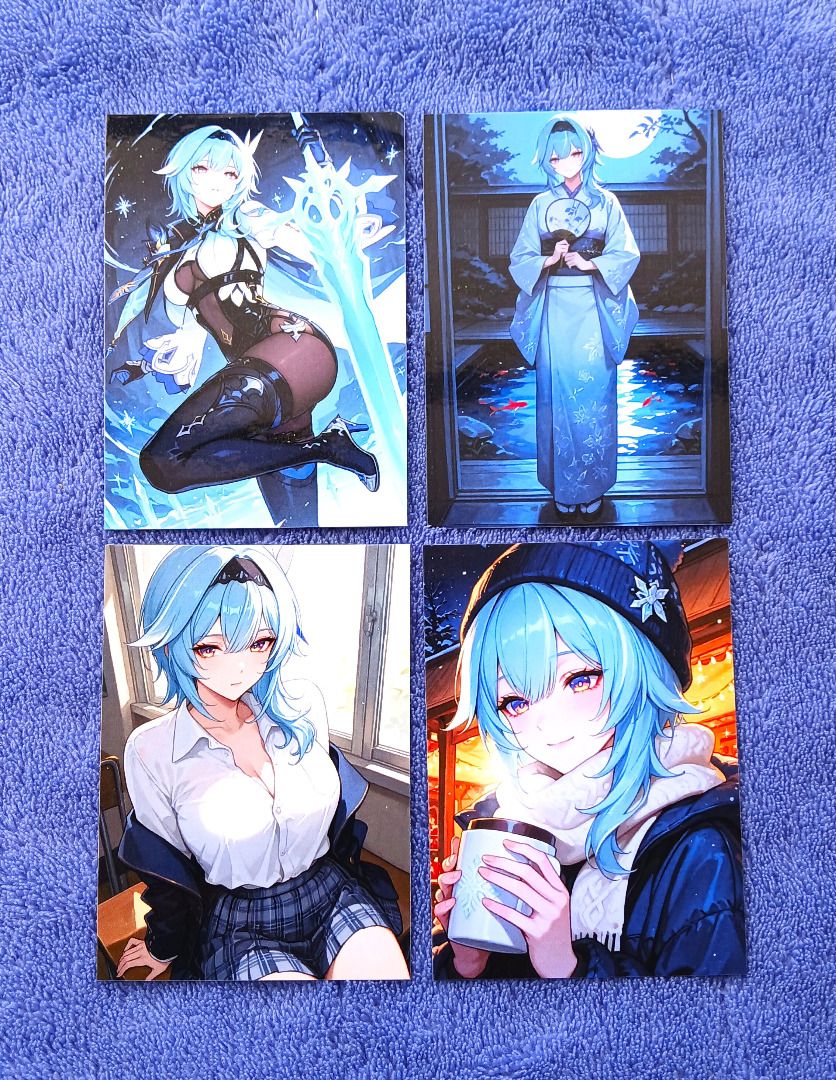Eula from Genshin Impact Regular Photo Card Batch 1 (Category: Raw Singles) located in Iloilo. Submitted by jrmagallanes78 (Listing ID 1409953818, Image 1). Description: PhP 25 per photo card with total order of PhP 300 for processing. In case of reprints, minimum order of 3-6 2-sided cards is required. Photos are 2-sided prints and are laminated front and back. Lamination material depends upon availability of type (hearts, dots, stars etc). Not 