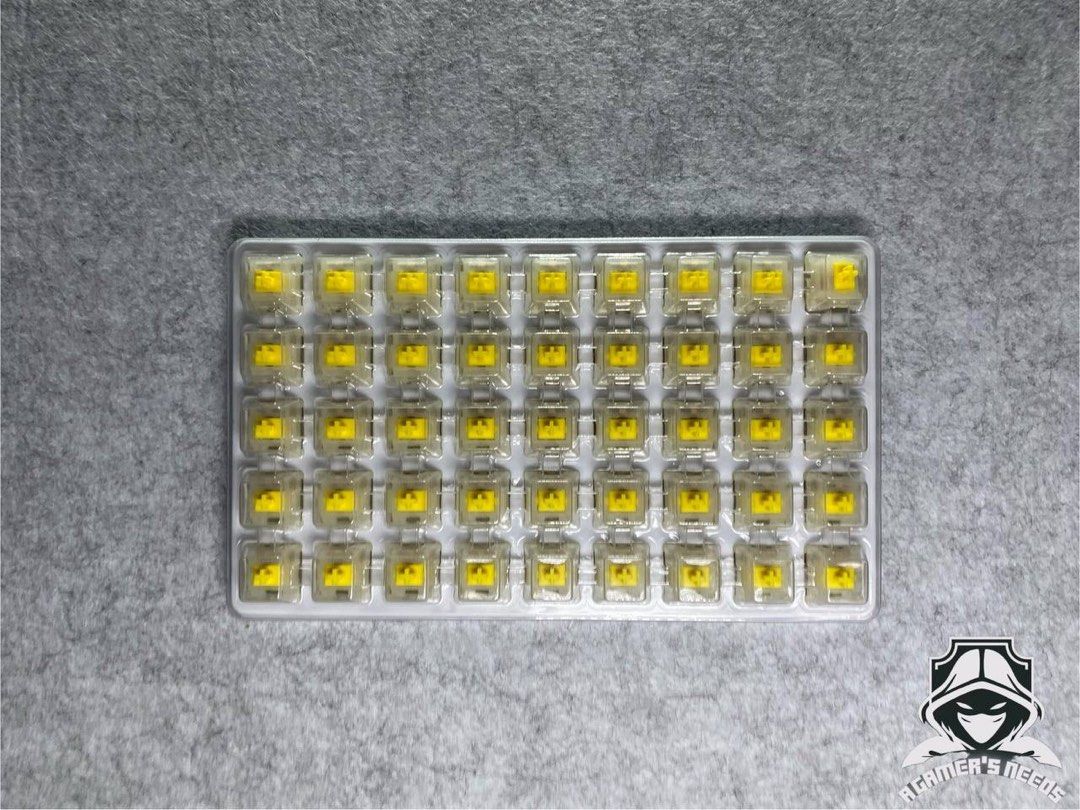 Gateron Milky Yellow (Category: Computer Keyboard) located in Tarlac. Submitted by agamersneeds (Listing ID 1409955273, Image 2). Description: [FOR SALE] Gateron Milky Yellow Pro (Brand-new) Price: ₱800 / 90pcs SRP: ₱1,080 / 90pcs QUICK SPECS - Type: Linear - Operating Force: 45±15 gf - Pre-travel: 2.0±0.6 mm - Total Travel: 4.0 mm Max - Operation Life: Up to 50M cycles - Pre-lubed: Yes LOCATION - Capas, Tarlac Waltermart - Tarlac City SHIPPING -