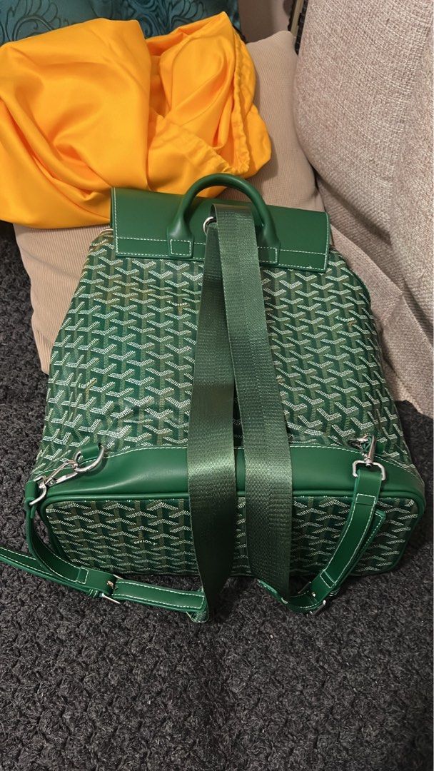 Goyard Green Alpin Backpack (Category: Luxury Bags & Wallets) located in Munoz. Submitted by dong4tti (Listing ID 1409814054, Image 2). Description: with dustbag No inserts or card Pristine condition used twice in event and photoshoot .
