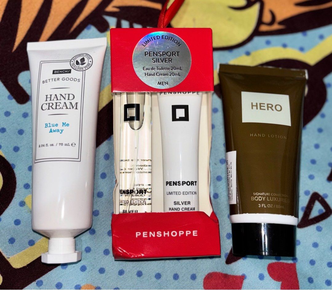 Hand Cream Set (Category: Hands & Nails) located in Quezon City. Submitted by violetandstuff (Listing ID 1409833547, Image 1). Description: 250 set of 3 Perfume not included +50.