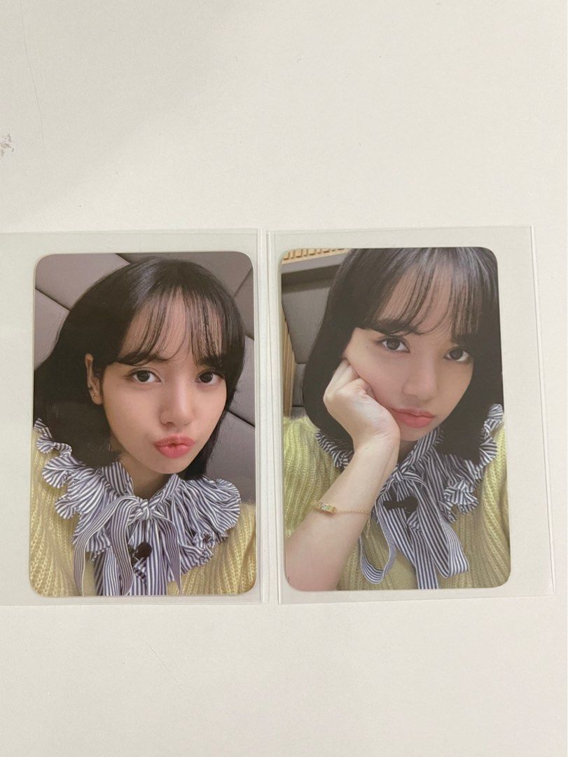 LISA Photobook Second Edition Photocard (Category: K-Wave Merchandise) located in Quezon City. Submitted by SuperStarSellingP (Listing ID 1409885856, Image 1). Description: SELLING MY PERSONAL COLLECTION TAKE ALL FOR ONLY 450php Pick one for 250php each 💗Original photo card: LISA Photobook Second Edition Photocard. 💗 Available individually or as a set. 💗 cards include protective sleeves.